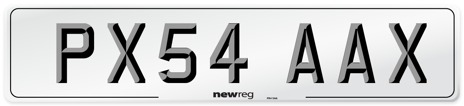 PX54 AAX Number Plate from New Reg